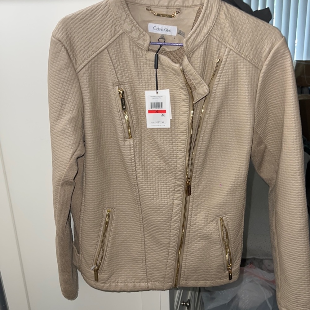 SOLD-New Calvin Klein moto jacket